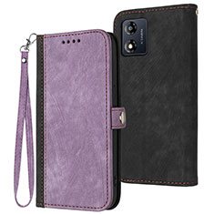 Handytasche Stand Schutzhülle Flip Leder Hülle YX1 für Motorola Moto E13 Violett