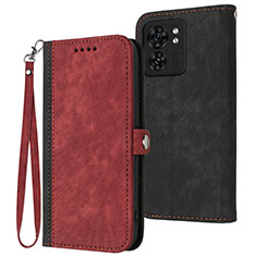 Handytasche Stand Schutzhülle Flip Leder Hülle YX1 für Motorola Moto Edge (2023) 5G Rot