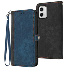 Handytasche Stand Schutzhülle Flip Leder Hülle YX1 für Motorola Moto G 5G (2023) Blau