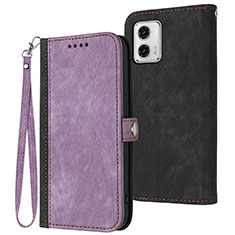 Handytasche Stand Schutzhülle Flip Leder Hülle YX1 für Motorola Moto G73 5G Violett