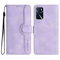 Handytasche Stand Schutzhülle Flip Leder Hülle YX1 für Oppo A16 Violett