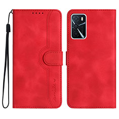 Handytasche Stand Schutzhülle Flip Leder Hülle YX1 für Oppo A16s Rot