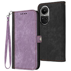 Handytasche Stand Schutzhülle Flip Leder Hülle YX1 für Oppo Reno10 5G Violett