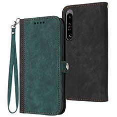 Handytasche Stand Schutzhülle Flip Leder Hülle YX1 für Sony Xperia 1 IV Grün