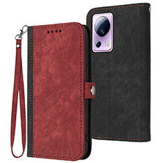 Handytasche Stand Schutzhülle Flip Leder Hülle YX1 für Xiaomi Mi 13 Lite 5G Rot