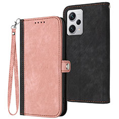 Handytasche Stand Schutzhülle Flip Leder Hülle YX1 für Xiaomi Redmi Note 12 Pro 5G Rosegold