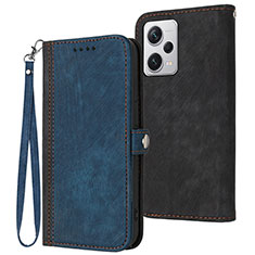 Handytasche Stand Schutzhülle Flip Leder Hülle YX1 für Xiaomi Redmi Note 12 Pro+ Plus 5G Blau