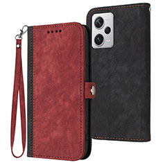Handytasche Stand Schutzhülle Flip Leder Hülle YX1 für Xiaomi Redmi Note 12 Pro+ Plus 5G Rot