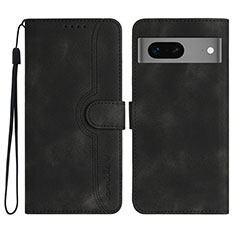 Handytasche Stand Schutzhülle Flip Leder Hülle YX2 für Google Pixel 7 5G Schwarz