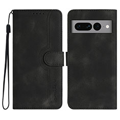 Handytasche Stand Schutzhülle Flip Leder Hülle YX2 für Google Pixel 7 Pro 5G Schwarz