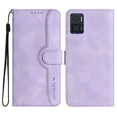 Handytasche Stand Schutzhülle Flip Leder Hülle YX2 für Motorola Moto E22 Violett