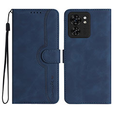 Handytasche Stand Schutzhülle Flip Leder Hülle YX2 für Motorola Moto Edge (2023) 5G Blau