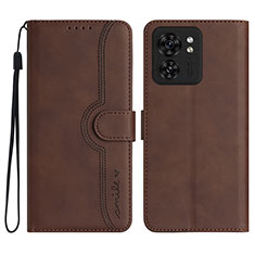 Handytasche Stand Schutzhülle Flip Leder Hülle YX2 für Motorola Moto Edge (2023) 5G Braun