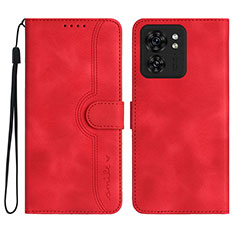 Handytasche Stand Schutzhülle Flip Leder Hülle YX2 für Motorola Moto Edge (2023) 5G Rot