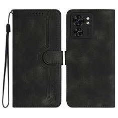 Handytasche Stand Schutzhülle Flip Leder Hülle YX2 für Motorola Moto Edge 40 5G Schwarz