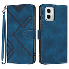 Handytasche Stand Schutzhülle Flip Leder Hülle YX2 für Motorola Moto G 5G (2023) Blau