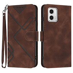 Handytasche Stand Schutzhülle Flip Leder Hülle YX2 für Motorola Moto G 5G (2023) Braun