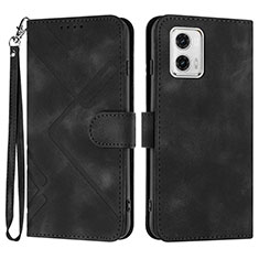 Handytasche Stand Schutzhülle Flip Leder Hülle YX2 für Motorola Moto G 5G (2023) Schwarz