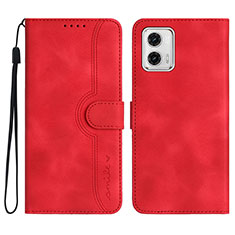 Handytasche Stand Schutzhülle Flip Leder Hülle YX2 für Motorola Moto G73 5G Violett