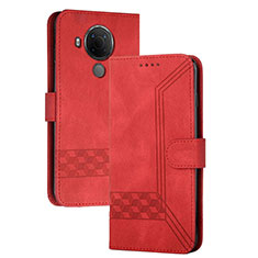 Handytasche Stand Schutzhülle Flip Leder Hülle YX2 für Nokia 5.4 Rot