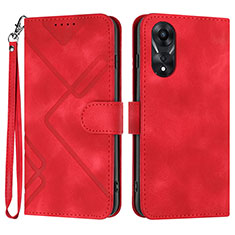 Handytasche Stand Schutzhülle Flip Leder Hülle YX2 für Oppo A18 Rot