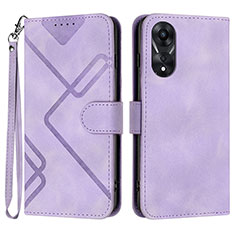 Handytasche Stand Schutzhülle Flip Leder Hülle YX2 für Oppo A58 4G Violett