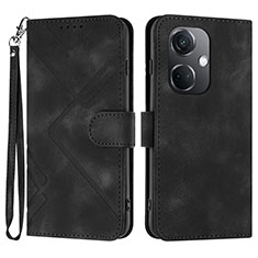 Handytasche Stand Schutzhülle Flip Leder Hülle YX2 für Oppo K11 5G Schwarz