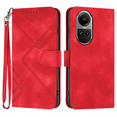 Handytasche Stand Schutzhülle Flip Leder Hülle YX2 für Oppo Reno10 5G Rot