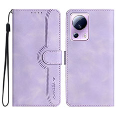 Handytasche Stand Schutzhülle Flip Leder Hülle YX2 für Xiaomi Civi 2 5G Violett