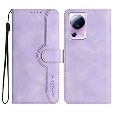 Handytasche Stand Schutzhülle Flip Leder Hülle YX2 für Xiaomi Mi 13 Lite 5G Violett