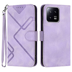 Handytasche Stand Schutzhülle Flip Leder Hülle YX2 für Xiaomi Mi 13 Pro 5G Violett