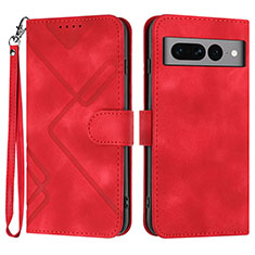 Handytasche Stand Schutzhülle Flip Leder Hülle YX3 für Google Pixel 7 Pro 5G Rot