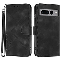 Handytasche Stand Schutzhülle Flip Leder Hülle YX3 für Google Pixel 7 Pro 5G Schwarz