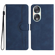 Handytasche Stand Schutzhülle Flip Leder Hülle YX3 für Huawei Honor 90 5G Blau