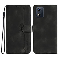 Handytasche Stand Schutzhülle Flip Leder Hülle YX3 für Motorola Moto E13 Schwarz