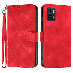 Handytasche Stand Schutzhülle Flip Leder Hülle YX3 für Motorola Moto E22i Rot