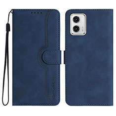 Handytasche Stand Schutzhülle Flip Leder Hülle YX3 für Motorola Moto G 5G (2023) Blau