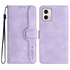 Handytasche Stand Schutzhülle Flip Leder Hülle YX3 für Motorola Moto G53 5G Violett