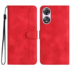 Handytasche Stand Schutzhülle Flip Leder Hülle YX3 für Oppo A18 Rot