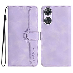 Handytasche Stand Schutzhülle Flip Leder Hülle YX3 für Oppo A18 Violett