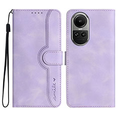 Handytasche Stand Schutzhülle Flip Leder Hülle YX3 für Oppo Reno10 Pro 5G Violett