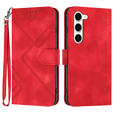 Handytasche Stand Schutzhülle Flip Leder Hülle YX3 für Samsung Galaxy S22 5G Rot