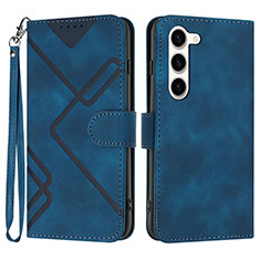 Handytasche Stand Schutzhülle Flip Leder Hülle YX3 für Samsung Galaxy S24 5G Blau