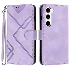 Handytasche Stand Schutzhülle Flip Leder Hülle YX3 für Samsung Galaxy S25 5G Violett