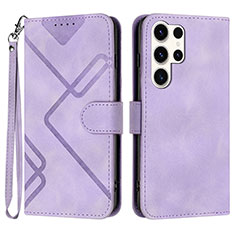 Handytasche Stand Schutzhülle Flip Leder Hülle YX3 für Samsung Galaxy S25 Ultra 5G Violett