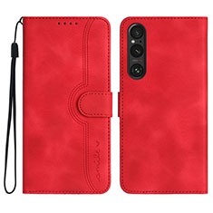 Handytasche Stand Schutzhülle Flip Leder Hülle YX3 für Sony Xperia 1 V Rot