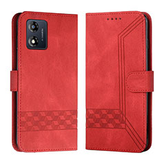 Handytasche Stand Schutzhülle Flip Leder Hülle YX4 für Motorola Moto E13 Rot