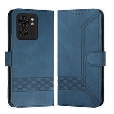 Handytasche Stand Schutzhülle Flip Leder Hülle YX4 für Motorola Moto Edge (2023) 5G Blau