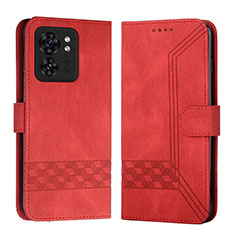 Handytasche Stand Schutzhülle Flip Leder Hülle YX4 für Motorola Moto Edge 40 5G Rot