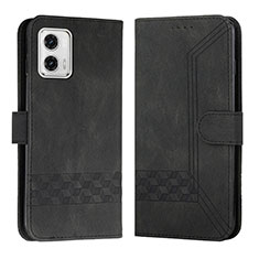 Handytasche Stand Schutzhülle Flip Leder Hülle YX4 für Motorola Moto G 5G (2023) Schwarz